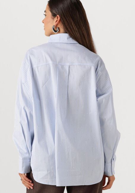 Lichtblauwe NEO NOIR Blouses DALMA PATTERN STONE SHIRT - large