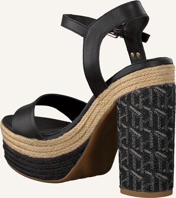 Zwarte TOMMY HILFIGER Platte sandalen TH RAFFIA HIGH HEEL Zwarte TOMMY HILFIGER Platte sandalen TH RAFFIA HIGH HEEL - large