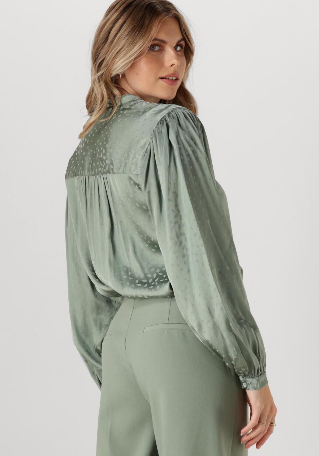 ANOTHER LABEL Dames Blouses Camilla Shirt Groen