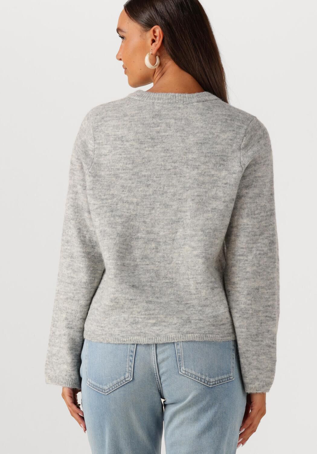 SELECTED FEMME Dames Truien & Vesten Slflulu New Ls Knit Cardigan Grijs