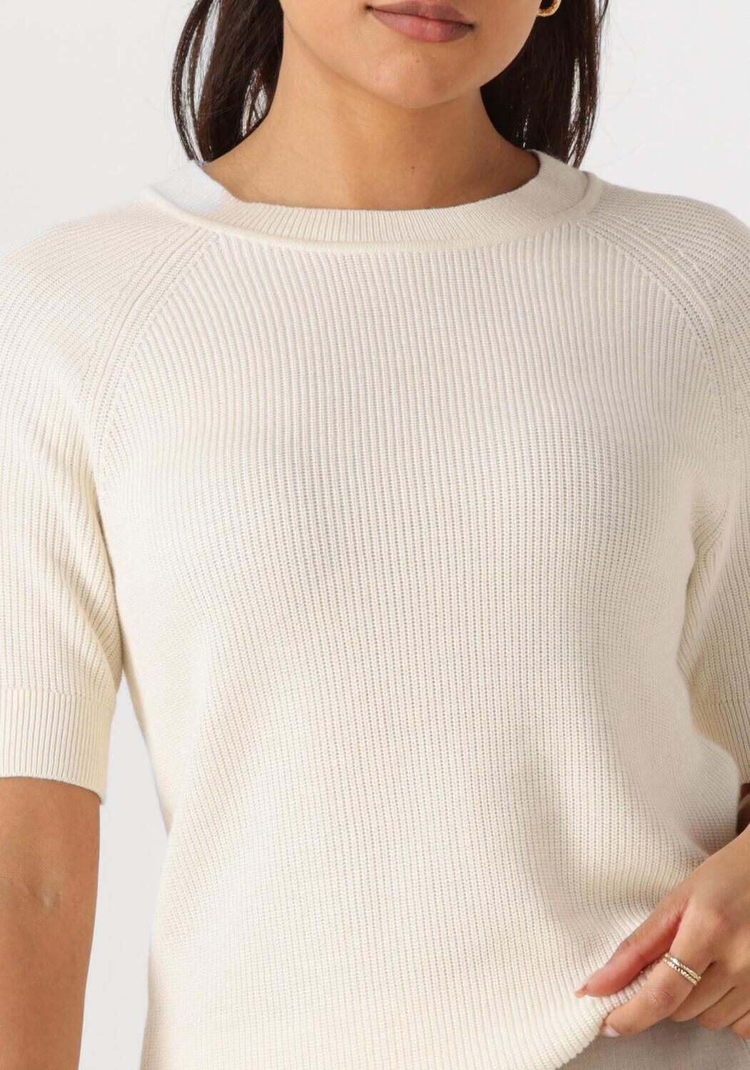SELECTED FEMME Dames Tops & T-shirts Slfelinna New Ss Knit Top Beige