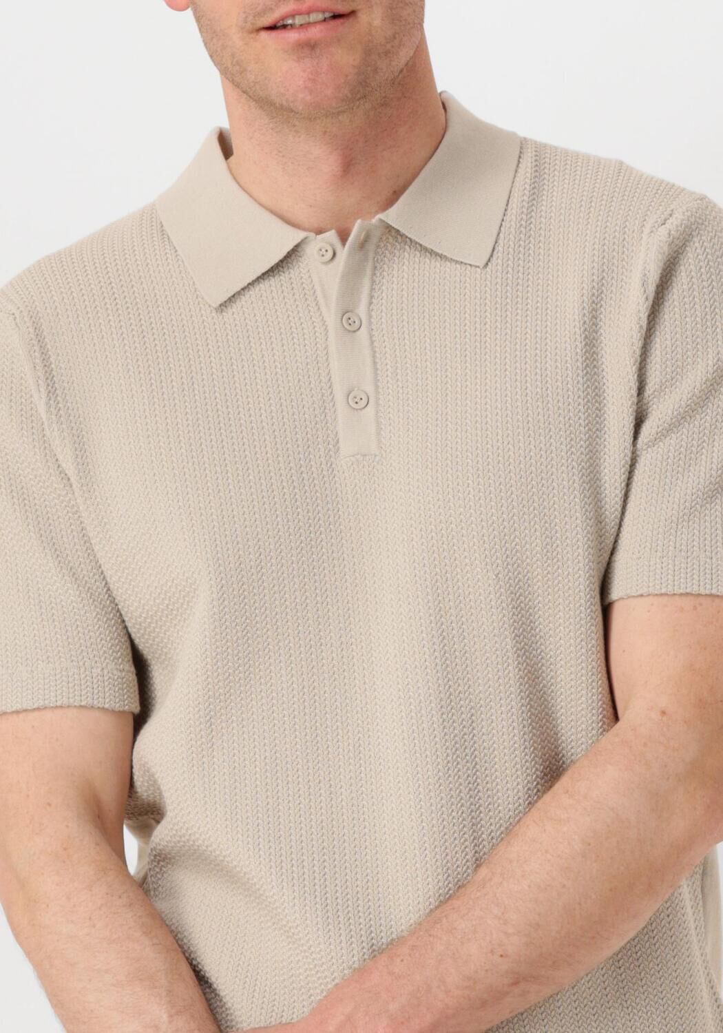 PURE PATH Heren Polo's & T-shirts Regular Fit Polo Ss Knitwear Beige
