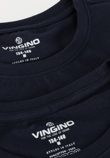 Donkerblauwe VINGINO T-shirt BOYS T-SHIRT ROUND NECK (2-PACK) - large