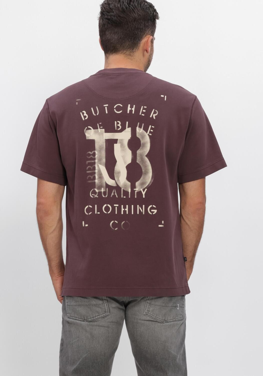 Bordeaux BUTCHER OF BLUE T-shirt MERCER LAYER LOOSE TEE - large