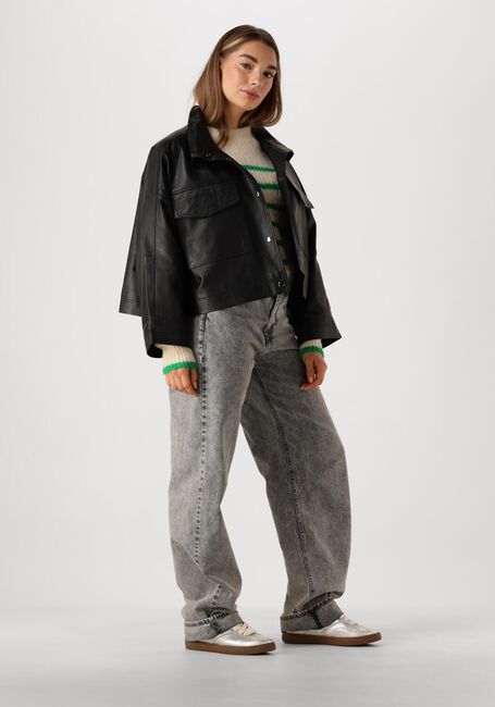 Zwarte CO'COUTURE Jassen PHOEBECC LEATHER BOX JACKET - large