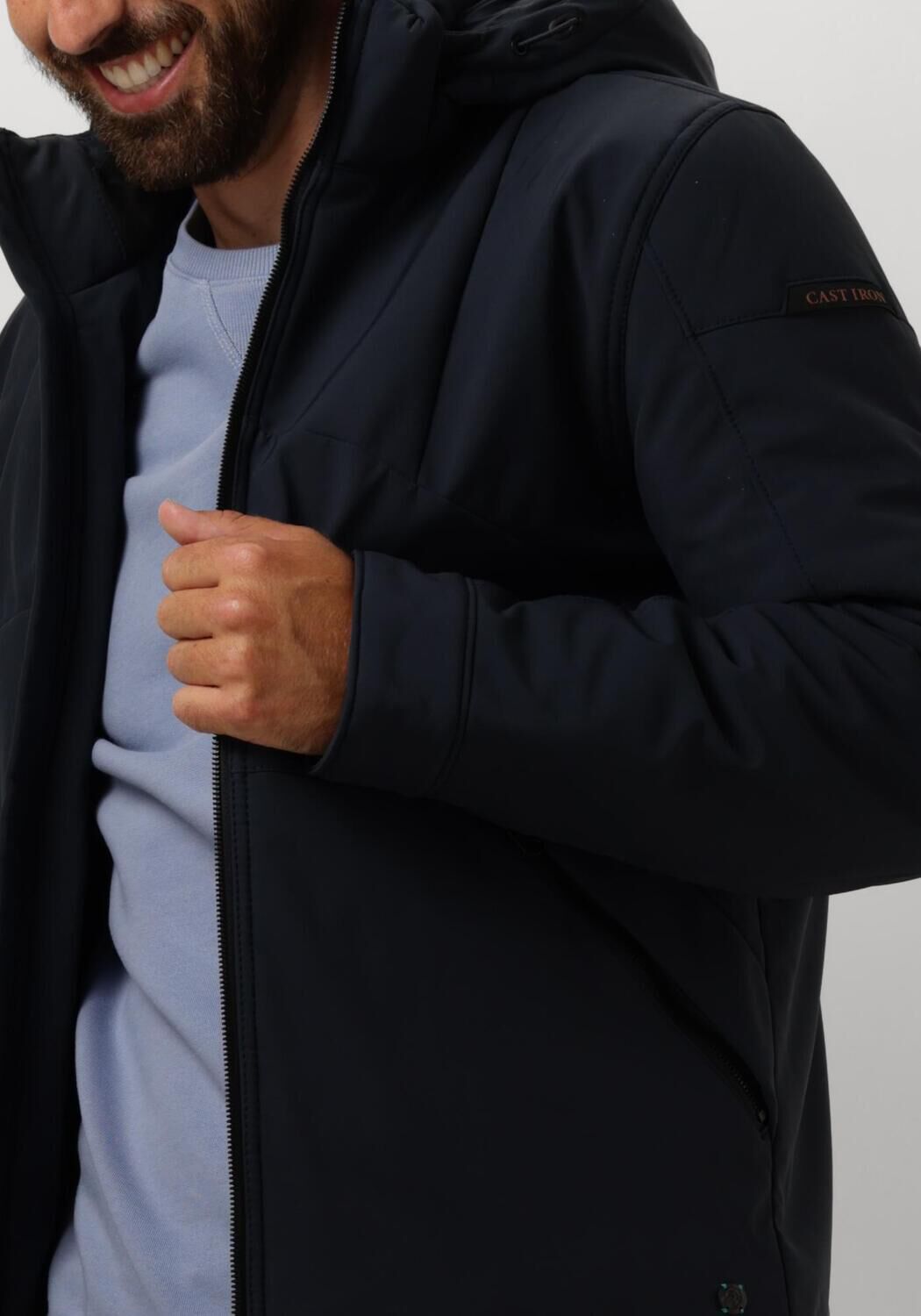 CAST IRON Heren Jassen Short Jacket Softshell Superbolt Blauw