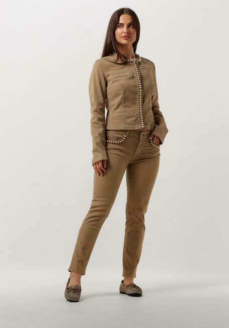 Beige LIU JO Jack DRILL STRETCH MIX JACKET - large