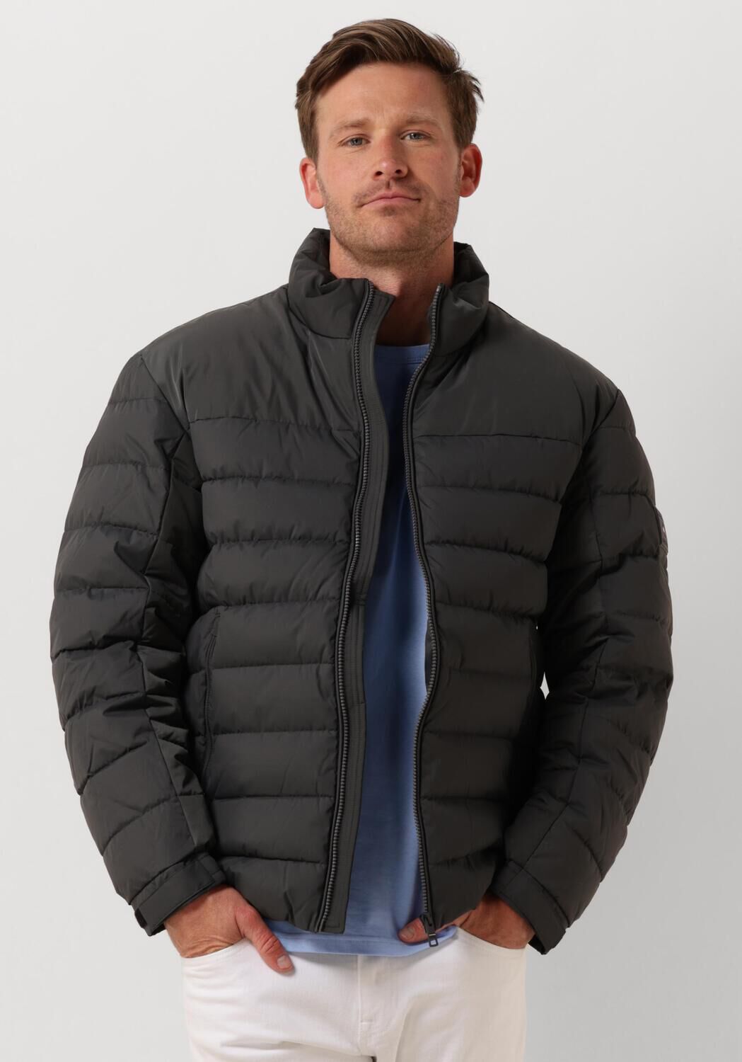 TOMMY HILFIGER Heren Jassen Mid New York Puffer Grijs