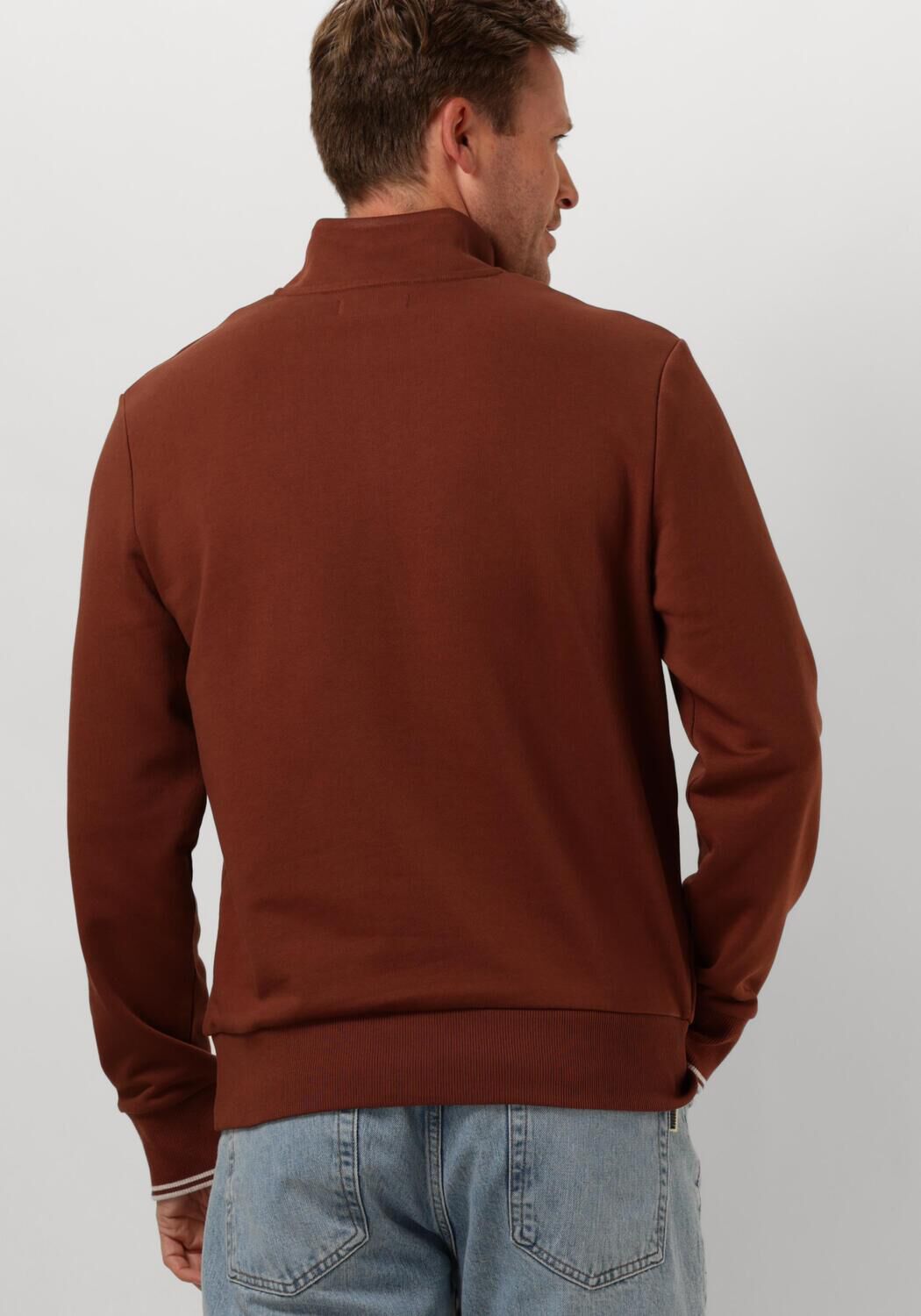 FRED PERRY Heren Truien & Vesten Half Zip Sweatshirt Roest