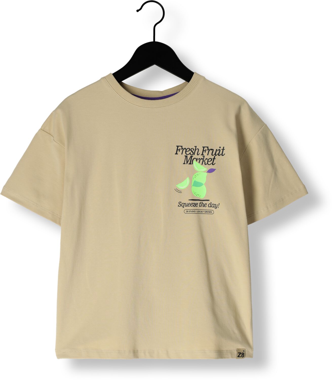 Z8 kids T-shirt Matteo met backprint zand