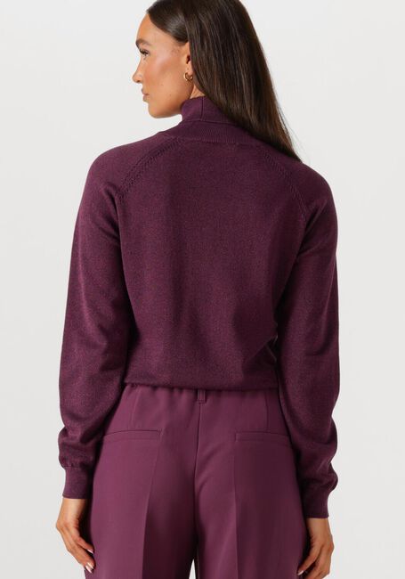 Bordeaux SUMMUM Trui TURTLE NECK SWEATER SOFT VISCOSE POLYAMIDE LUREX KNIT - large