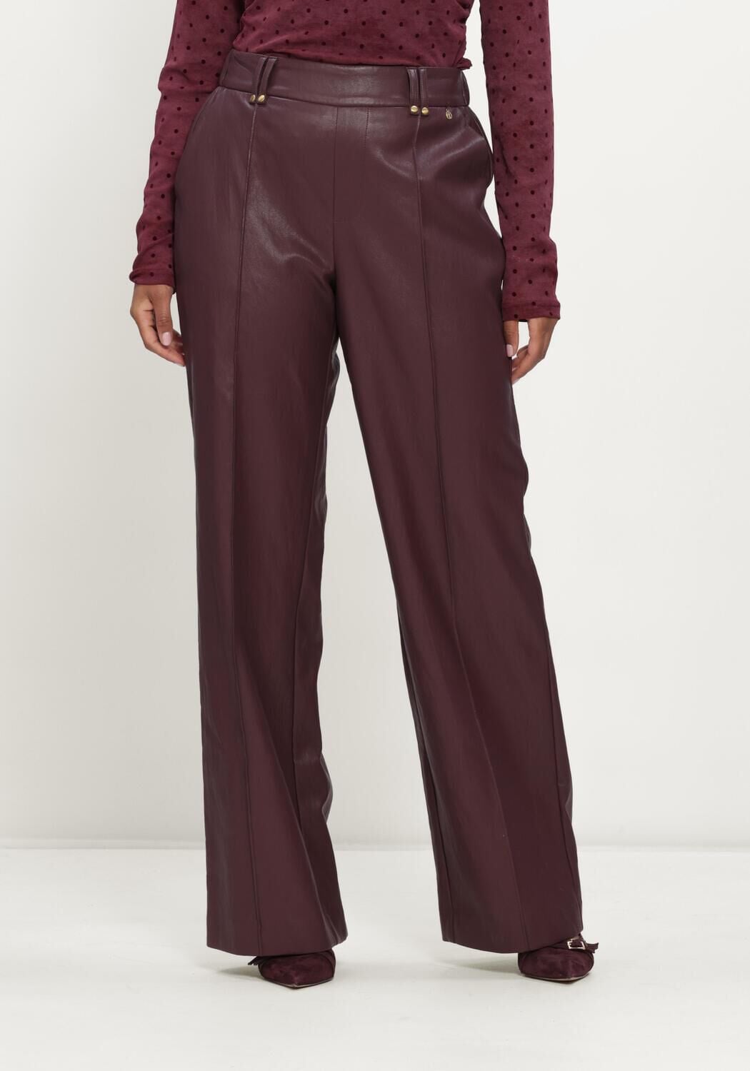 Rode NUKUS Broeken JILL PANTS PU - large