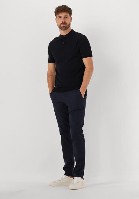 Zwarte GENTI T-shirt POLO BUTTON SS K2046-1260 - large