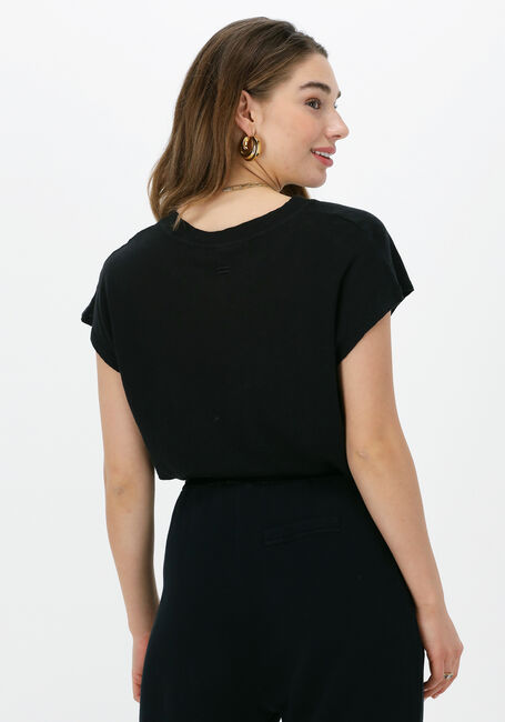 Zwarte 10DAYS Top TEE LINEN - large