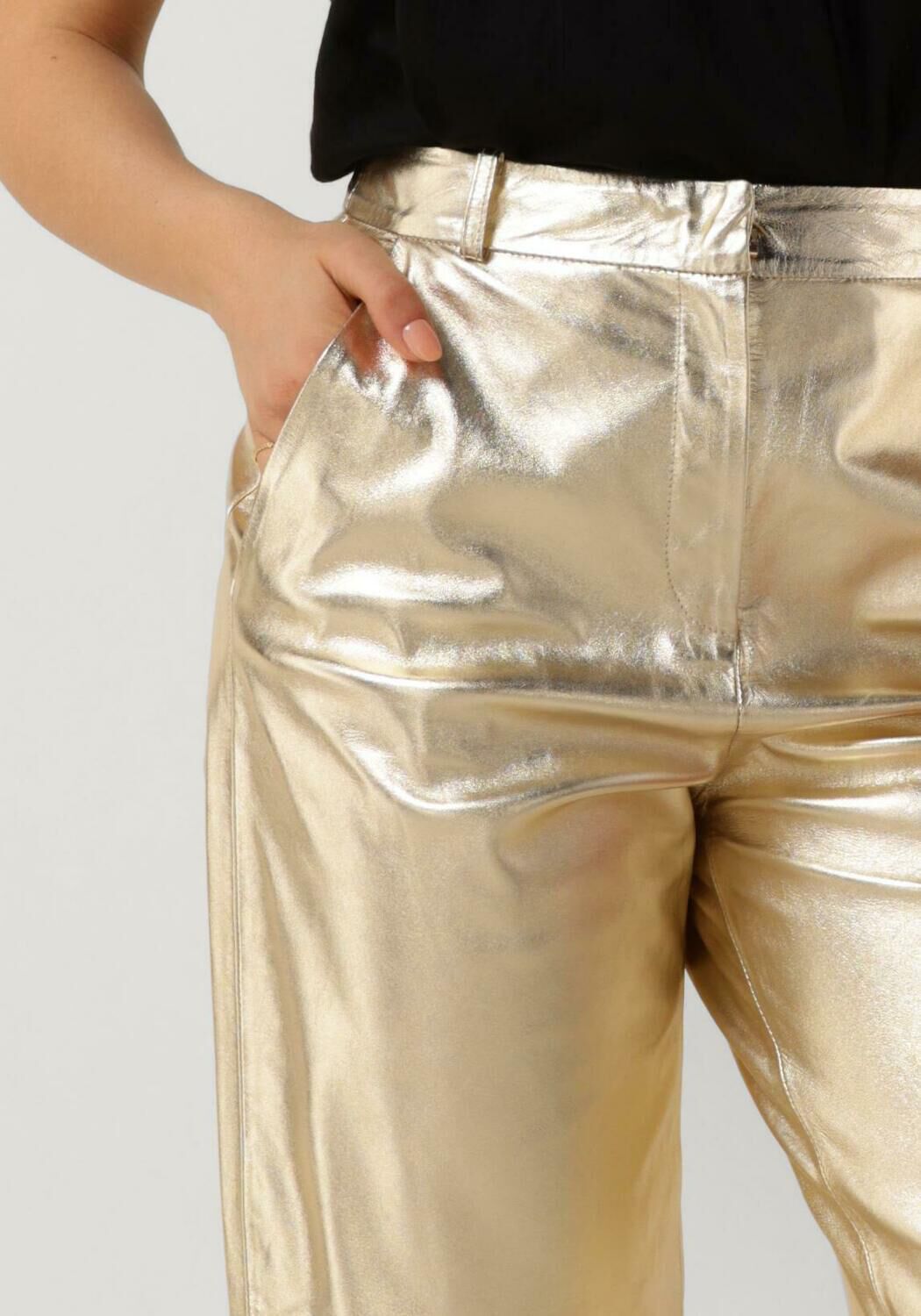 IBANA Dames Broeken Perfecta Metallic Goud