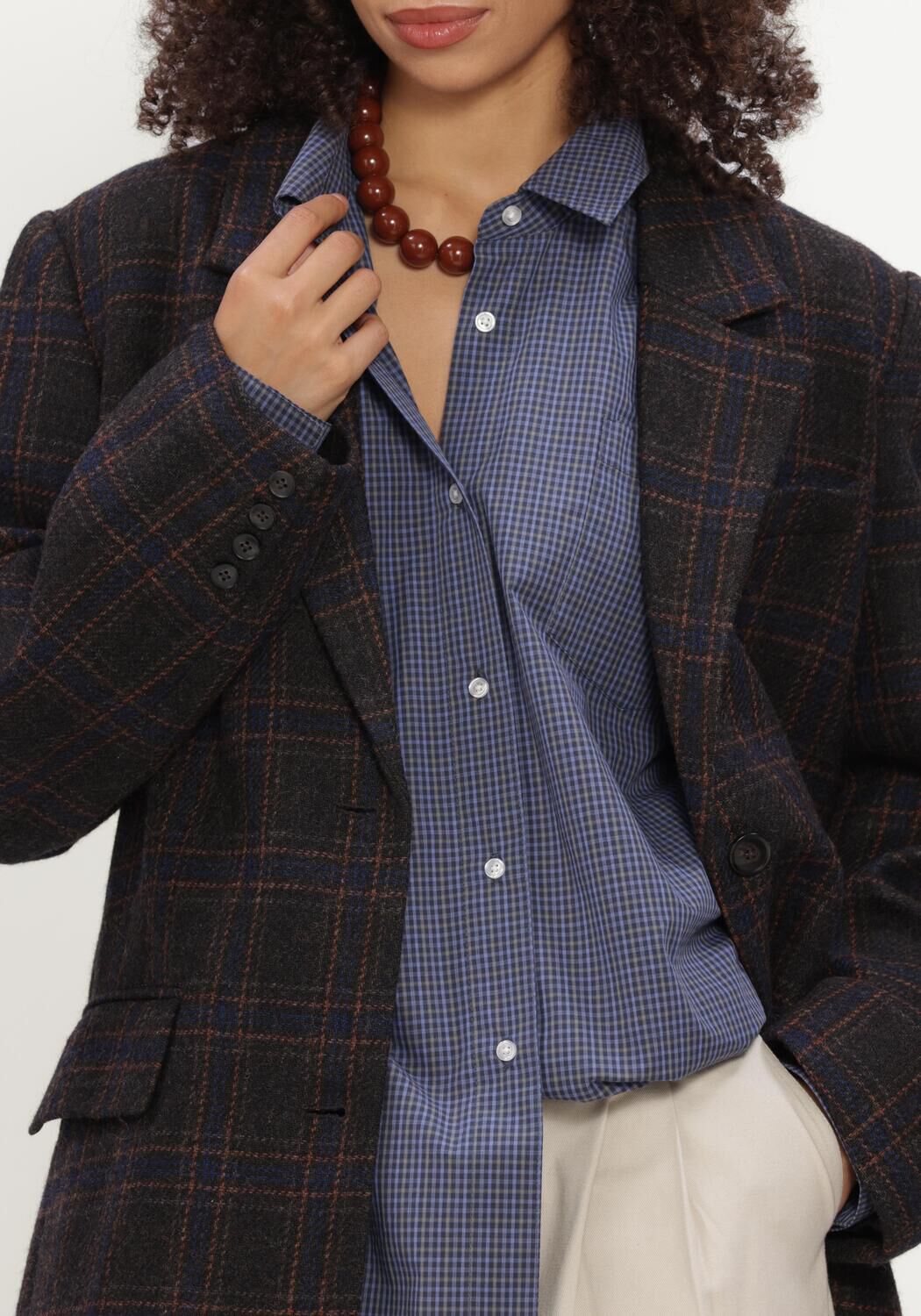 Antraciet BOII STUDIOS Blazer SOLVEJ WOOL BLAZER - large