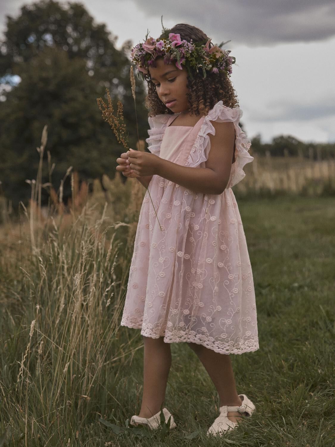 Roze LIL' ATELIER Midi jurk NMFFEYA SL TULLE DRESS LIL - large