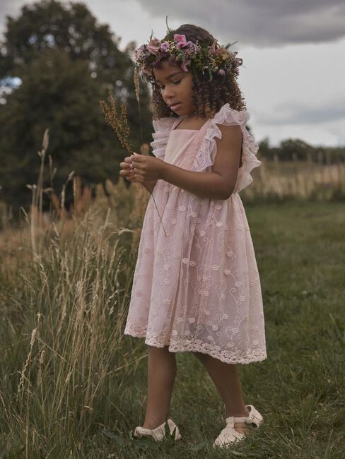 Roze LIL' ATELIER Midi jurk NMFFEYA SL TULLE DRESS LIL - large