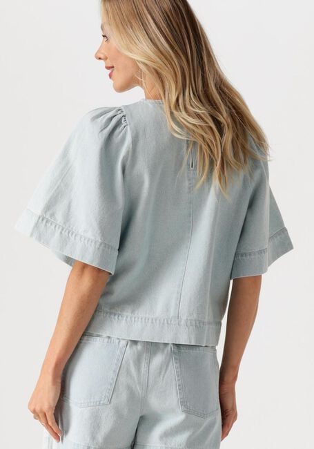 Lichtblauwe BY-BAR Blouses OLIVIA BLEECHED DENIM BLOUSE - large