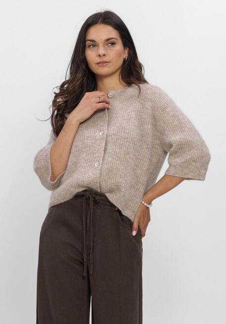 Beige SECOND FEMALE Vest ANDREA KNIT RIB CARDIGAN - large