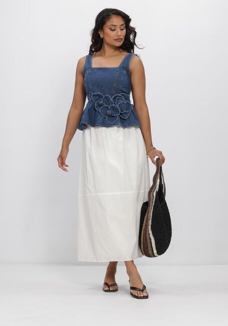 Blauwe Y.A.S. Tops & T-shirts YASELSIE SL PEPLUM DENIM TOP - large