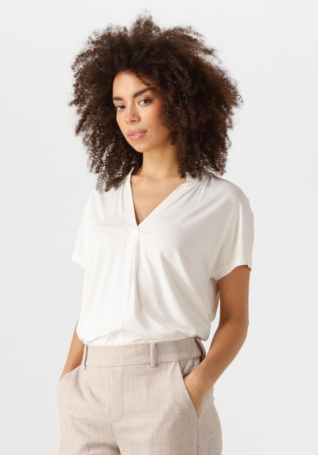 MOS MOSH Dames Tops & T-shirts Shira Tee Wit