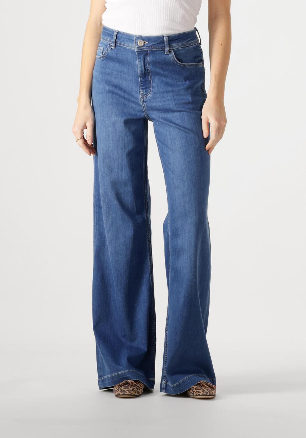 MOS MOSH Relaxed Fit Hoge Taille Deluxe Jeans Blue Dames