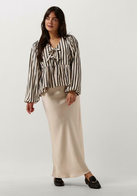 Blauwe NEO NOIR Blouses BESSIE CONTRAST STRIPE BLOUSE - large