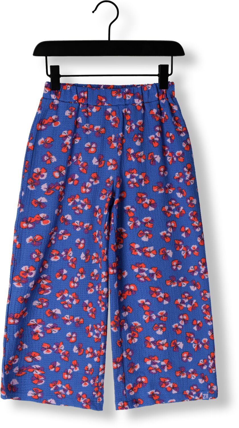 Z8 wide leg broek Mahina met all over print blauw roze Meisjes Polyester 104