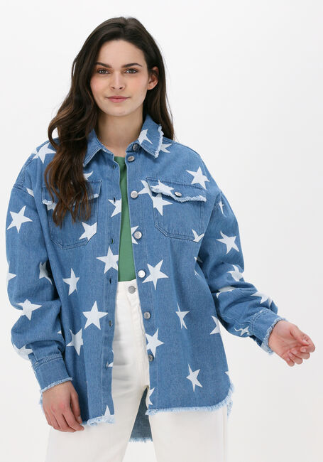 Blauwe COLOURFUL REBEL Blouses SABRINA STAR UTILITY BLOUSE - large