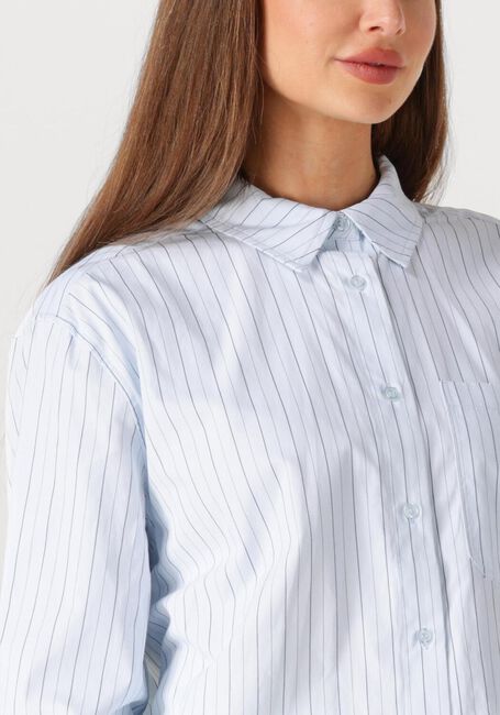 Lichtblauwe MODSTRÖM Blouses MILLEMD STRIPE SHIRT - large