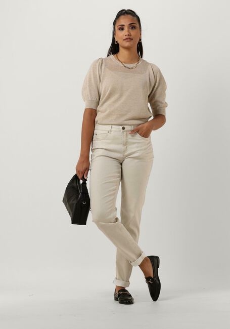 Beige SUMMUM T-shirt SHORT SLEEVE SWEATER REFIED SUSTAINABLE VISCOSE KNIT - large