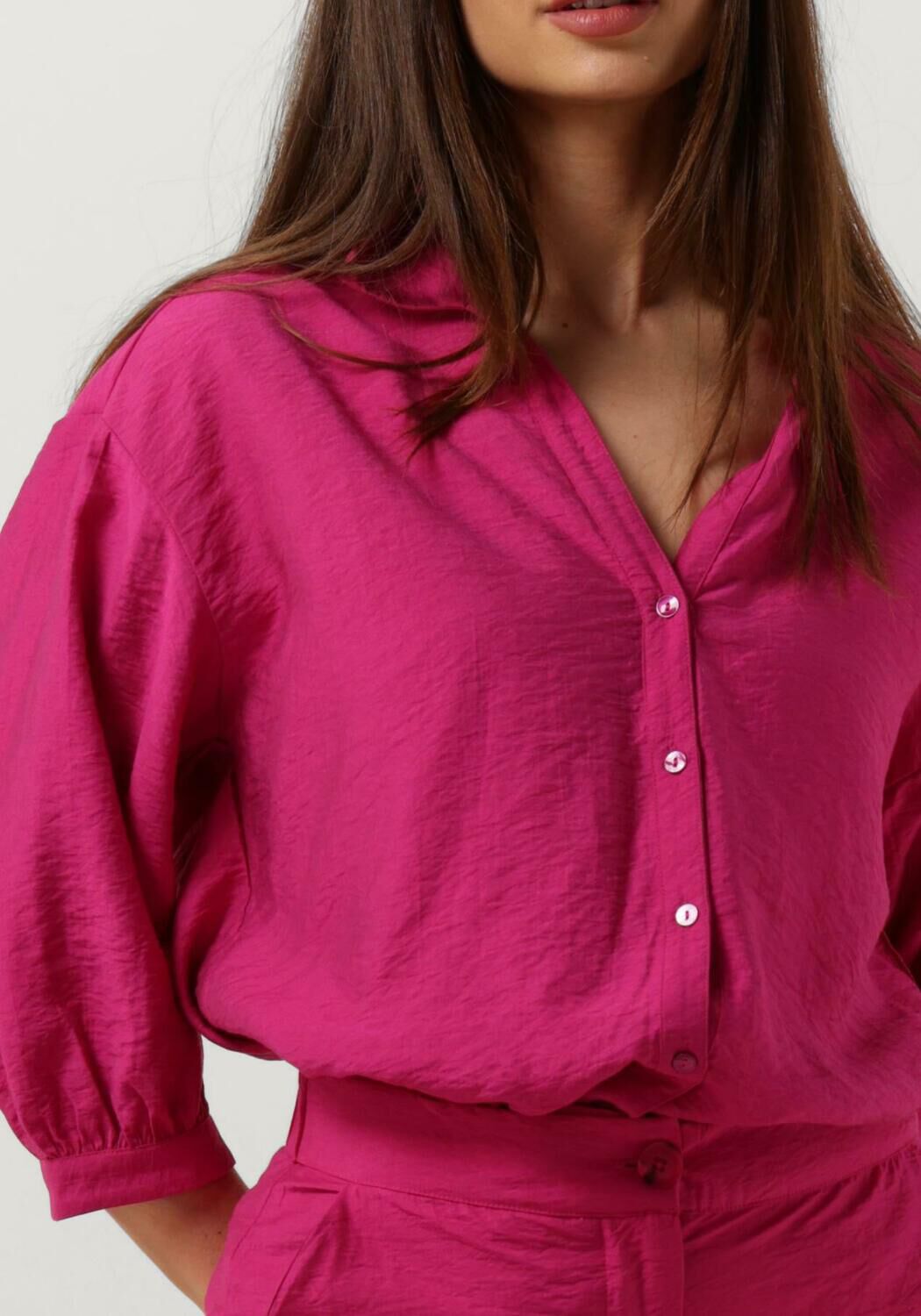 POM AMSTERDAM Dames Blouses Violet Fuchsia Blouse Roze
