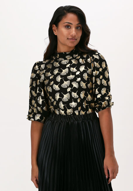 Zwarte JANSEN AMSTERDAM Blouses TOP PUFFED SLEEVE - large