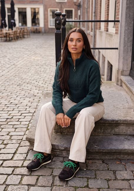 Donkergroene BY-BAR Trui BOXY BEAU PULLOVER - large