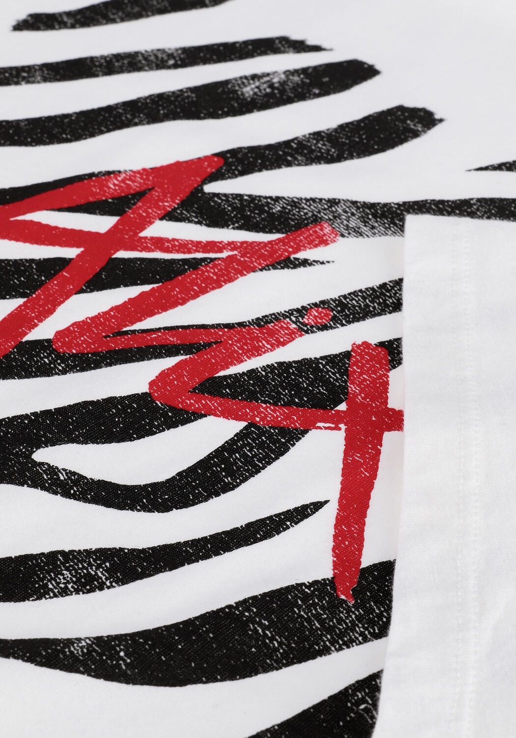 Ecru ALIX THE LABEL T-shirt LADIES KNITTED ZEBRA ALIX T SHIRT - large