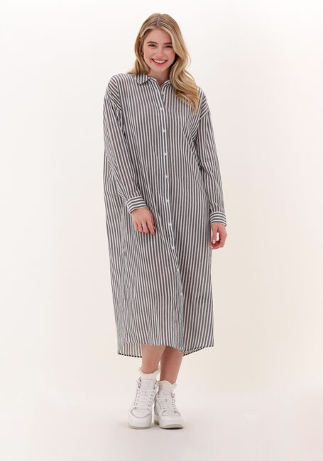 Grijze JUST FEMALE Midi jurk OCEAN SHIRT DRESS - large