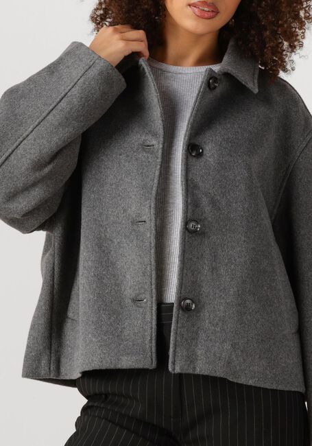 Grijze NEO NOIR Mantel HAMRA WOOL JACKET - large