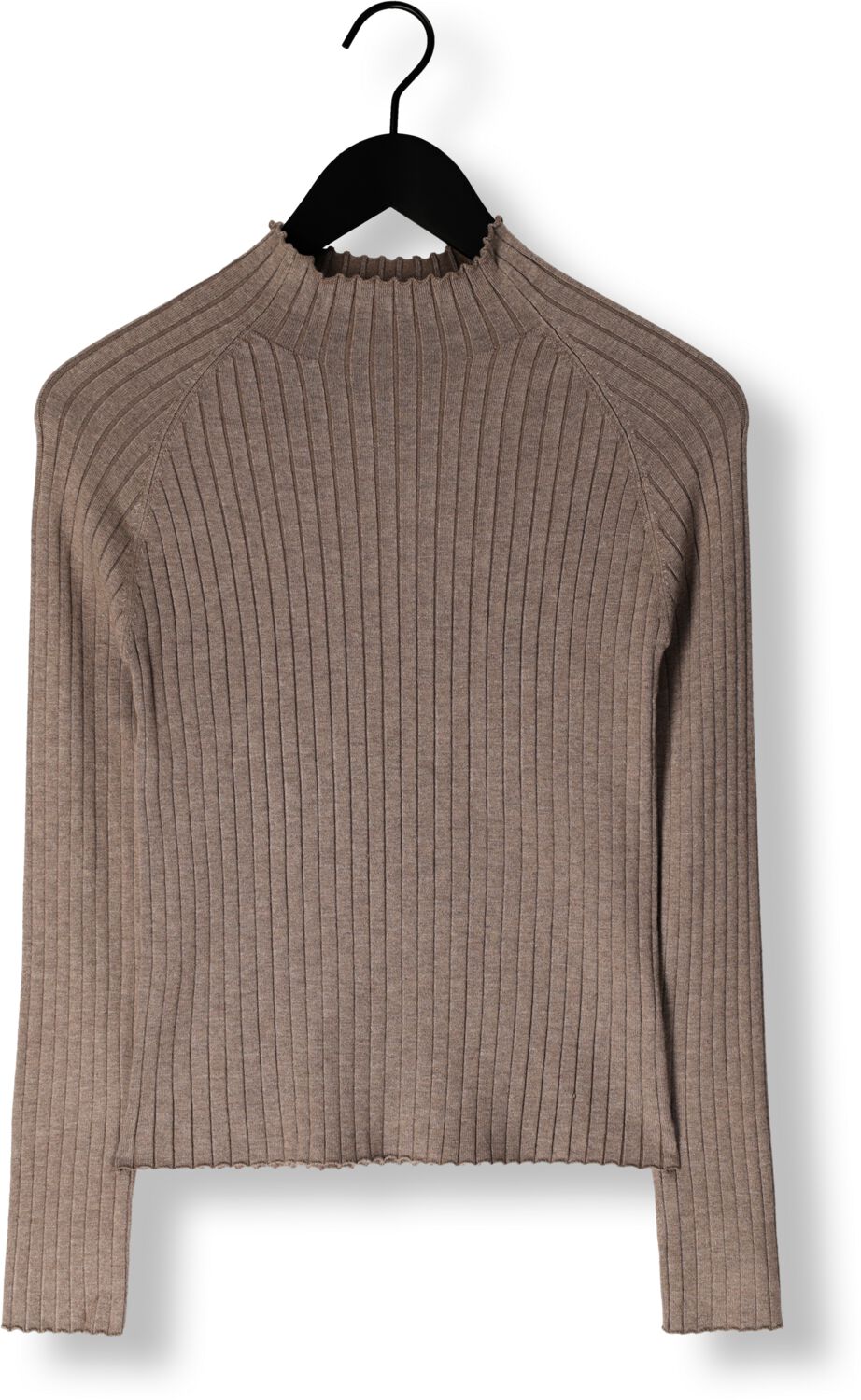 YDENCE Dames Tops & T-shirts Knitted Top Kit Taupe