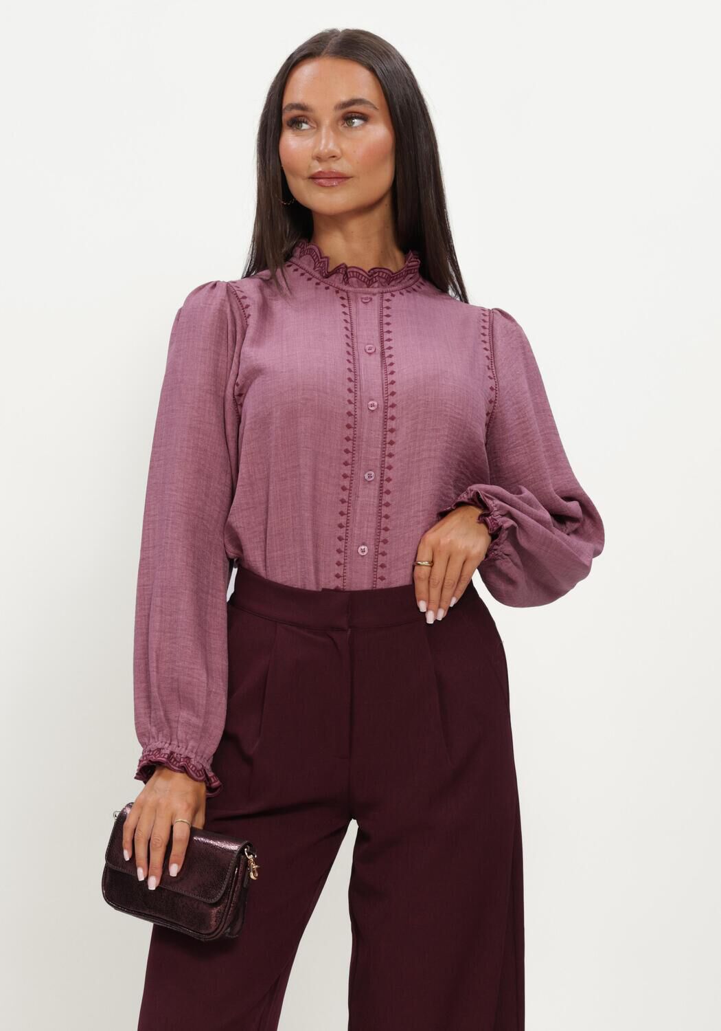 Paarse YDENCE Blouses BLOUSE HANNAH - large