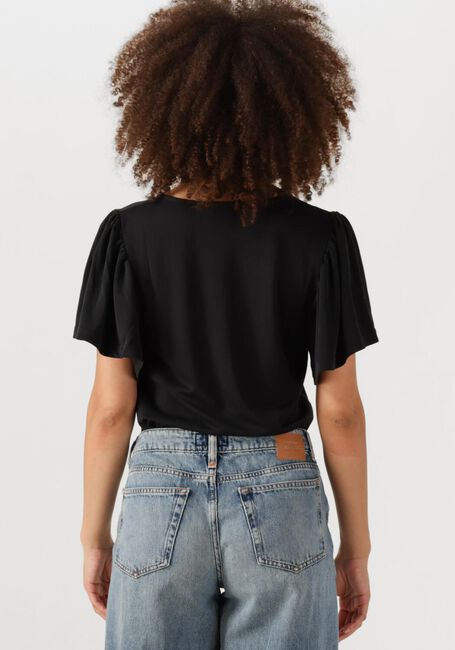 Zwarte MINUS Top RIANNE V-NECK T-SHIRT - large