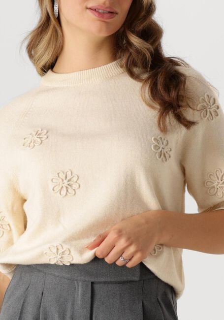 Beige OBJECT Trui OBJLANEY RUBIN SS PULLOVER - large