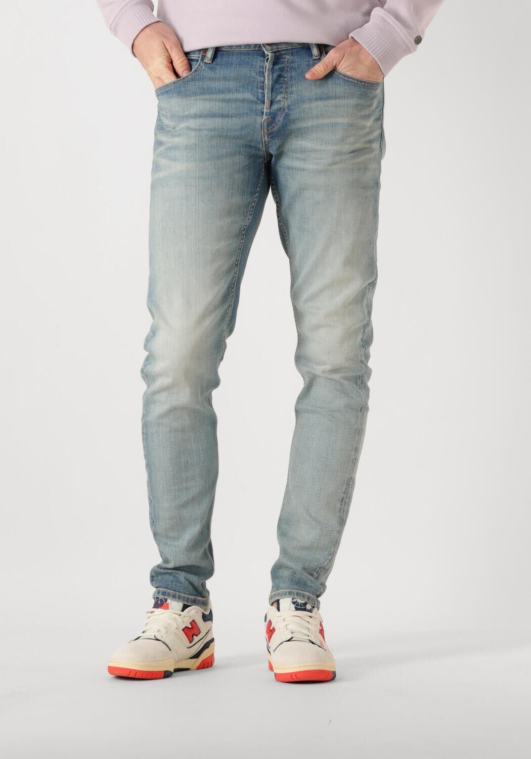 CAST IRON Heren Jeans Shiftback Tapered Desert Sand Finish Blauw