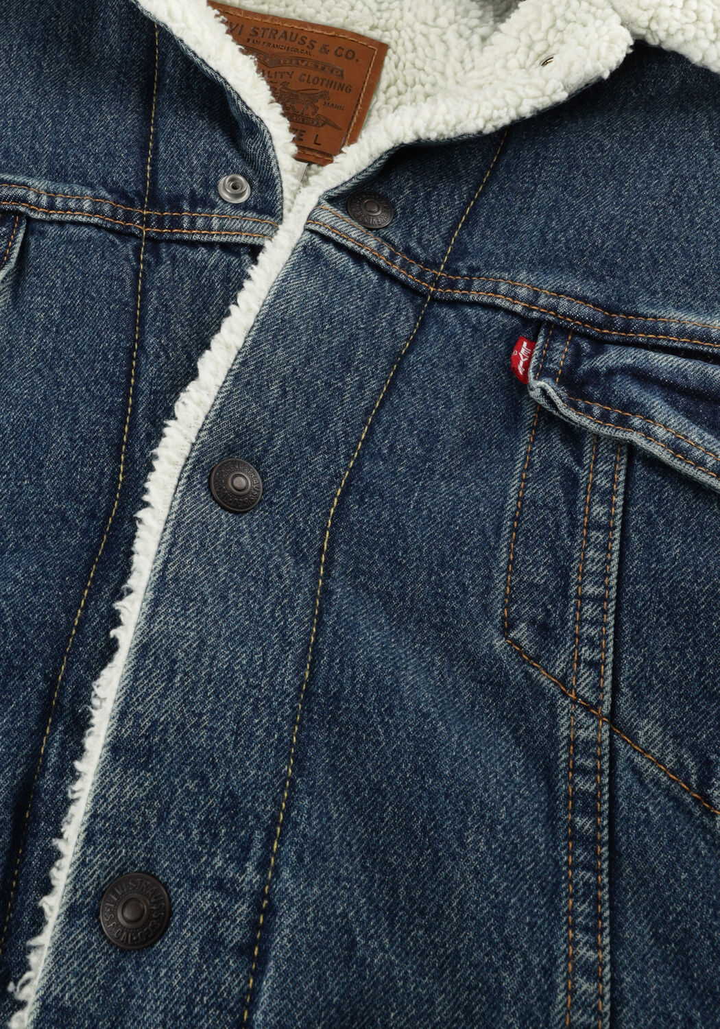 Blauwe LEVI'S Spijkerjas TYPE 3 SHERPA TRUCKER - large