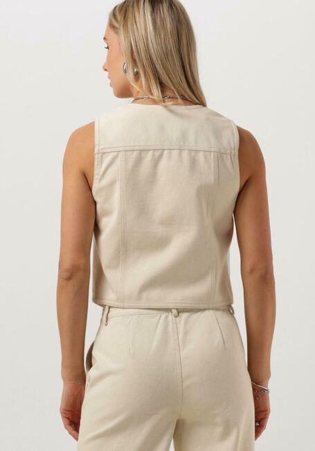Beige CO'COUTURE Gilet ARIES ASYM DENIM VEST - large