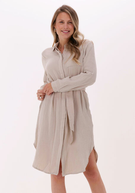 Zand MINUS Midi jurk MAVINA SHIRT DRESS - large
