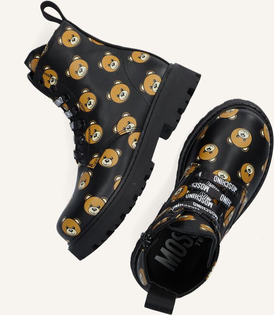Zwarte MOSCHINO Veterboots BOOTIE ALL-OVER TEDDY BEAR Zwarte MOSCHINO Veterboots BOOTIE ALL-OVER TEDDY BEAR - large