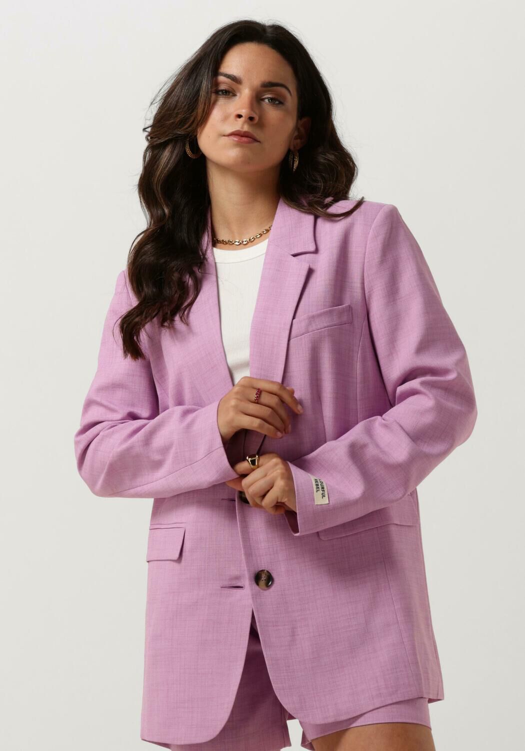 COLOURFUL REBEL Dames Blazers Gemma Single Breasted Blazer Roze