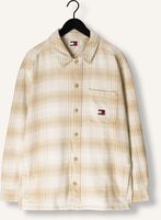Beige TOMMY JEANS Overhemden TJM BADGE CHECK OVERSHIRT Beige TOMMY JEANS Overhemden TJM BADGE CHECK OVERSHIRT - medium