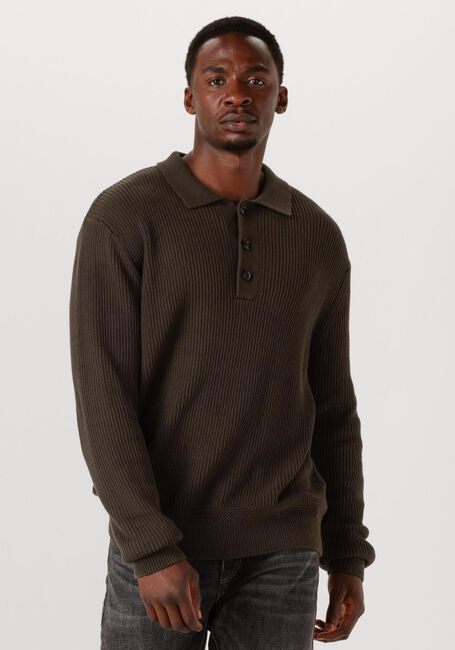 Bruine BUTCHER OF BLUE Trui GALWAY POLO LS - large